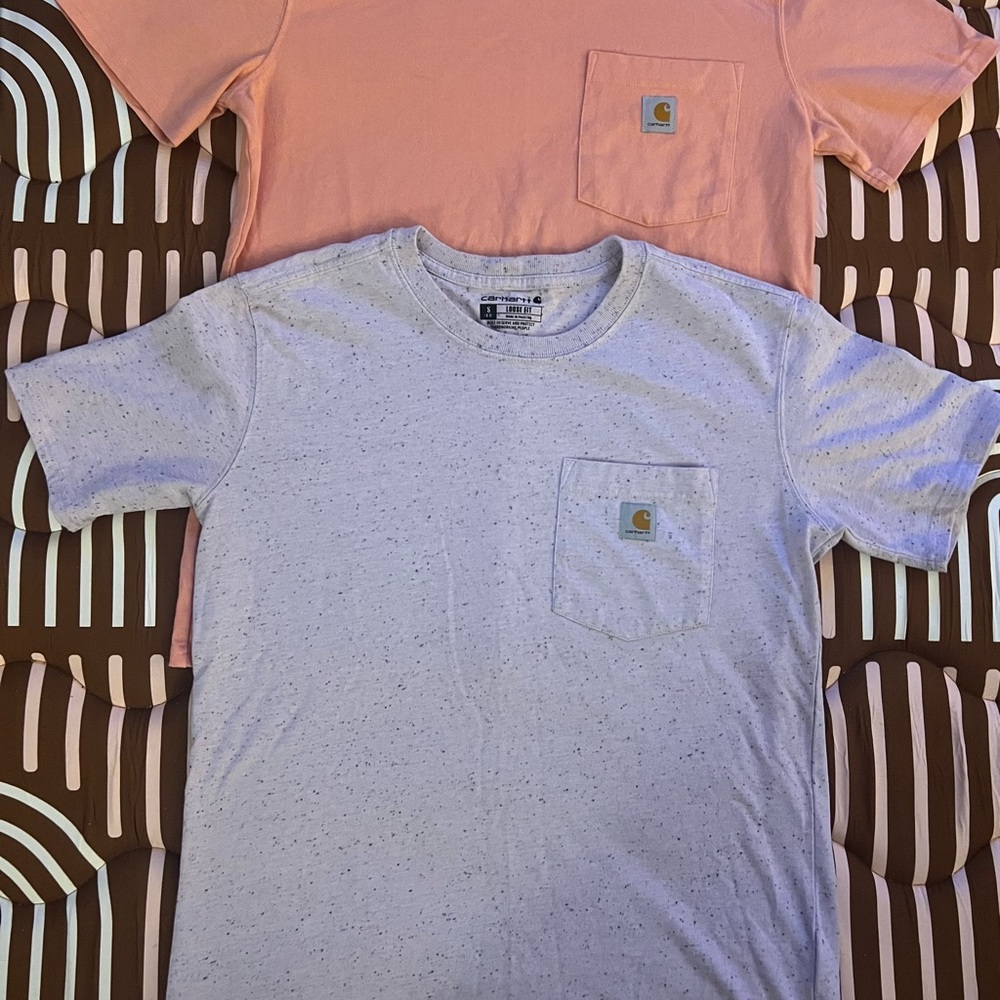 Carhartt Women’s Short Sleeve Pocket Tees - Pink & Lavender